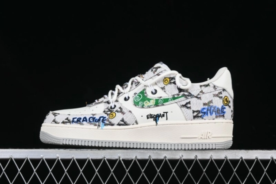 Nike Air Force 1'07 Low Hip Hop MLB Casual Lace-Up Sneakers - BD0077-333