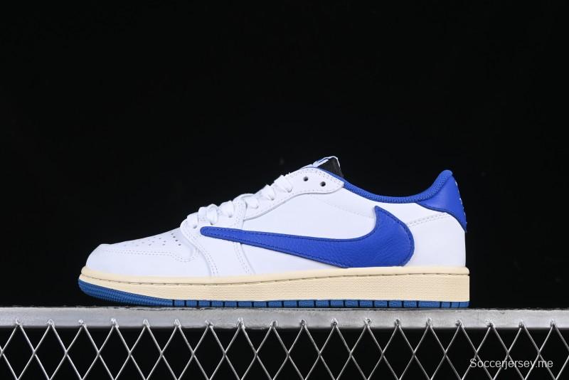 Nike Travis Scott x Air Jordan 1 Low OG AJ1 Reverse Swoosh Sneakers - DM7866-104