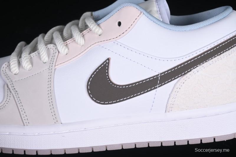 Nike Air Jordan 1 Low AJ1 Carved Pink Low-Top Casual Sneakers - IB8859-101