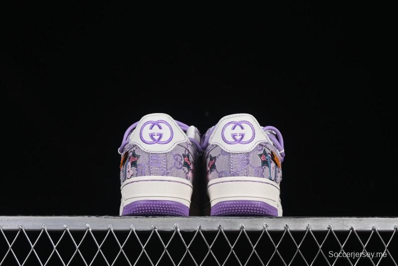 Nike Air Force 1'07 Low "Purple Star" Custom Casual Sneakers - BD7700-220