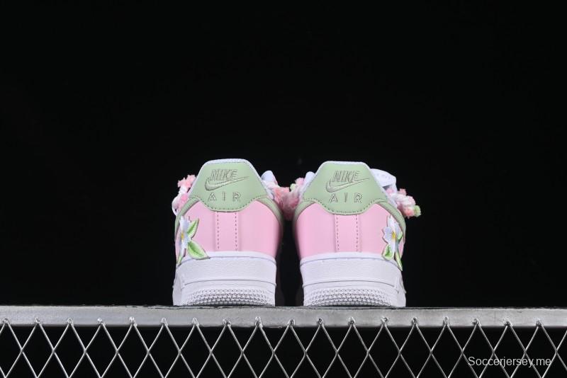 Nike Air Force 1'07 Low Casual Sneakers with Cherry Blossom Design - VV1999-013
