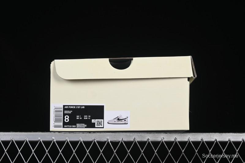 Nike Air Force 1 '07 Low Custom Casual Sneakers with Multiple Swoosh Design - HH7518-068
