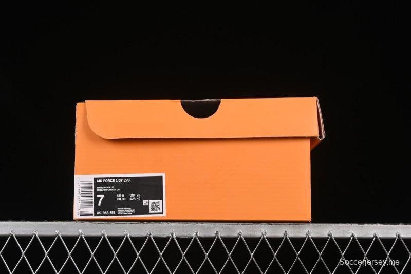 حذاء نايك اير فورس 1'07 المنخفض من نايك اير فورس 1'07 لون أزرق غامق مربعة كاجوال - XS1958-551