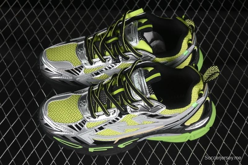 حذاء كاجوال كاجوال باللون الأبيض والأخضر من أوف وايت بي رايت - X.E5