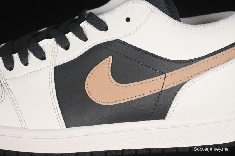 حذاء نايك اير جوردان 1 لاو AJ1 ريترو كاجوال من نايك باللون الرمادي الأبيض الأسود - IH0649-021