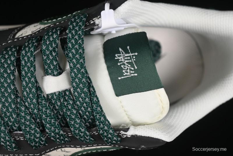 حذاء نايك اير فورس 1 '07 منخفض من نايك اير فورس 1 '07 تعاون ستاسي باللون الأسود والأخضر سووش سنيكرز كاجوال - XS1958-572