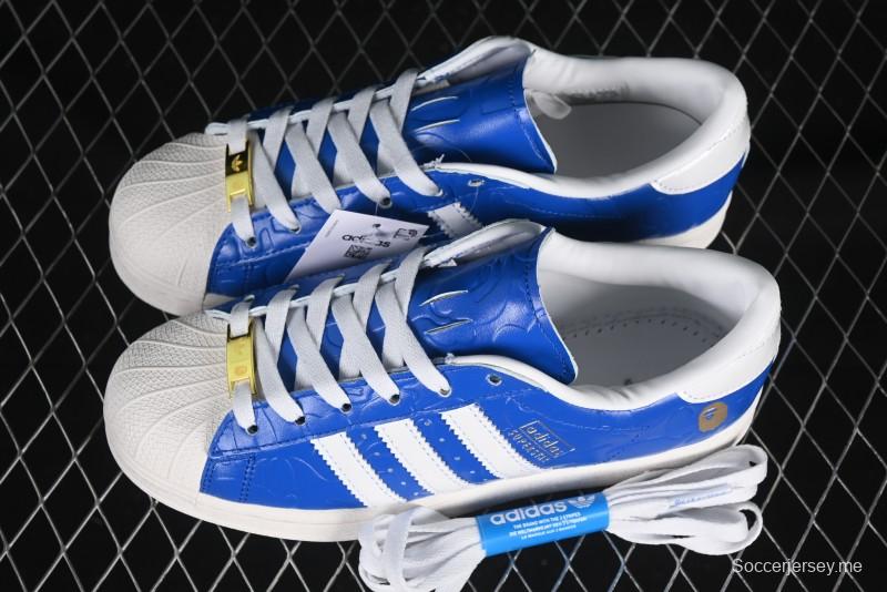 أديداس بابي سوبرستار سوبرستار JR2702 حذاء رياضي كاجوال بمقدمة صدفة - JR2702