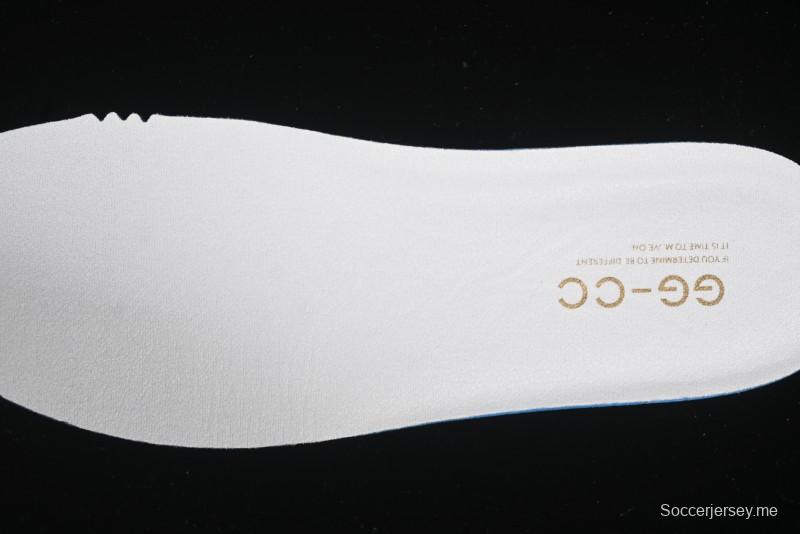 حذاء رياضي بأربطة بيضاء مجوفة بأربطة مجوفة من GG-CC Starry Sky باللون الأبيض مع زيادة ارتفاع 5 سم - G25U9778