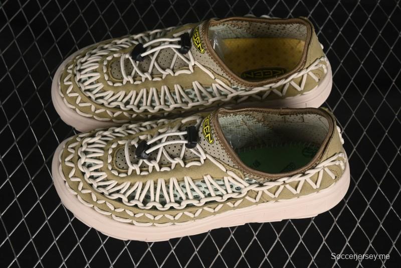 صندل رياضي مسطح منسوج بحزام مطاطي منسوج بحزام مطاطي للرياضات المائية الخارجية من كين يونيك - 1014097