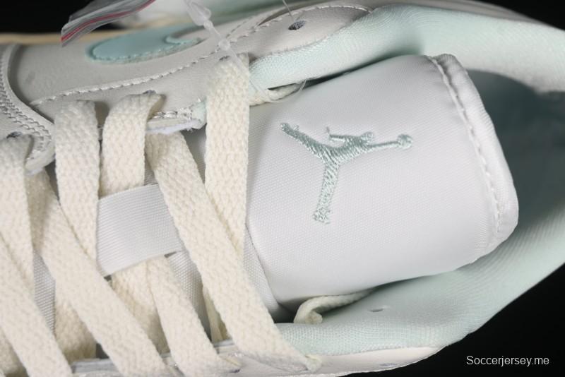 حذاء نايك اير جوردان 1 اير جوردان 1 لاو AJ1 أبيض نعناعي أخضر منخفض الكاجوال لايف ستايل - DC0774-134