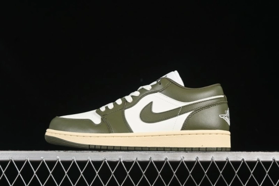 حذاء رياضي نايك اير جوردان 1 لاو AJ1 نايك اير جوردان 1 لاو AJ1 أخضر عسكري أبيض كاجوال لايف ستايل - DC0774-122