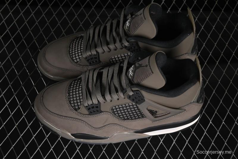 حذاء نايك اير جوردان 4 ريترو من نايك اير جوردان 4 من نايك من جلد الغزال البني الكهفي مع شبكة سوداء - FV5029-200