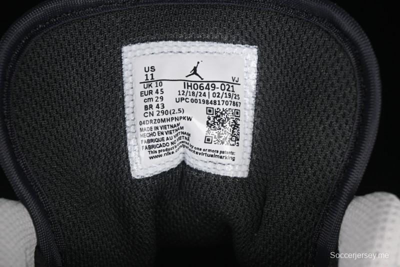 حذاء نايك اير جوردان 1 لاو AJ1 ريترو كاجوال من نايك باللون الرمادي الأبيض الأسود - IH0649-021