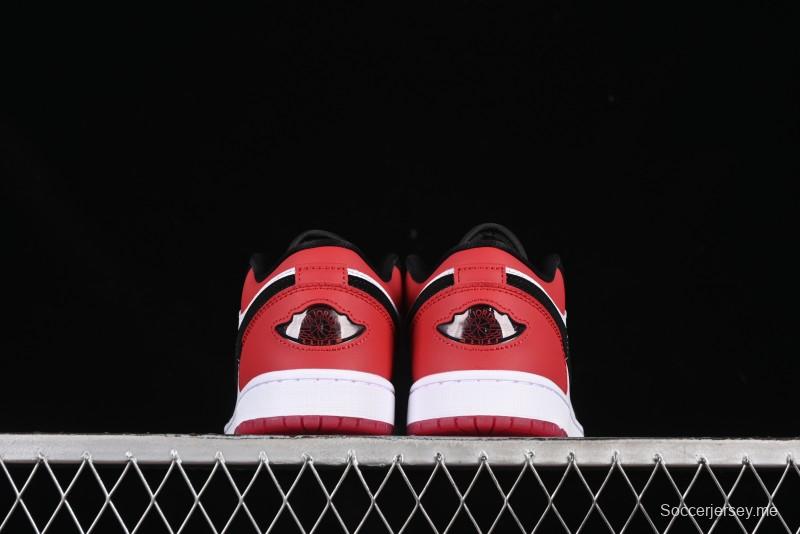 حذاء نايك اير جوردان 1 لاو "أبيض أسود أسود جيم أحمر" سنيكرز ريترو كاجوال - IB8971-106