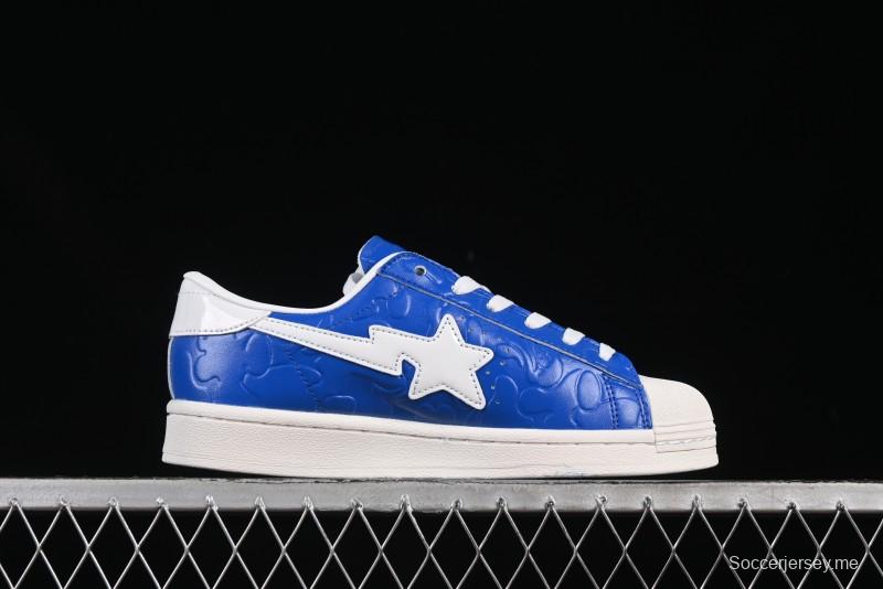 أديداس بابي سوبرستار سوبرستار JR2702 حذاء رياضي كاجوال بمقدمة صدفة - JR2702