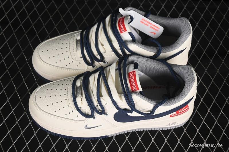 حذاء نايك اير فورس 1 '07 منخفض سوبريم سوبريم سوبريم تعاون نايك بلونين أزرق رمادي برباط - DM686868-068