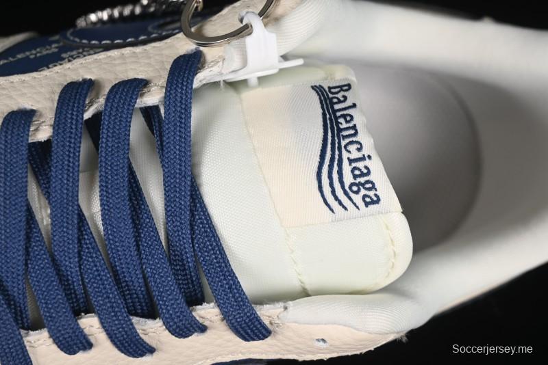 حذاء نايك اير فورس 1'07 المنخفض من نايك اير فورس 1'07 بالتعاون مع بالنسياغا حذاء رياضي كاجوال أزرق منسوج ذو علامة زرقاء - DF0188-062