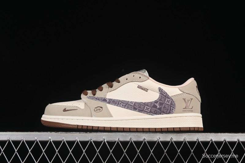 حذاء نايك ترافيس سكوت × فراجمينت ديزاين × اير جوردان 1 لو OG SP AJ1 LV Collaboration - XS2024-060