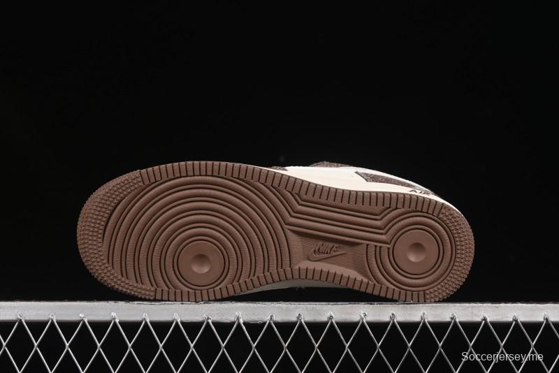 حذاء نايك اير فورس 1 '07 المنخفض من نايك اير فورس 1 '07 LV Collaboration حذاء رياضي كاجوال شبكي بيج - XS1958-552