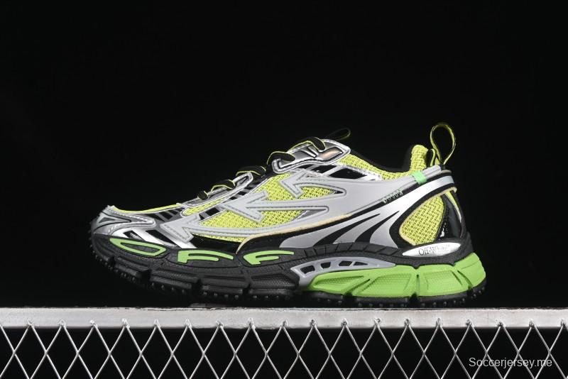 حذاء كاجوال كاجوال باللون الأبيض والأخضر من أوف وايت بي رايت - X.E5