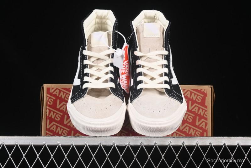 حذاء Fear of God x Vans Sk8-Hi ذو الكعب العالي من فانس باللون الأسود/الأبيض البسيط - VN0A2XS1ML5