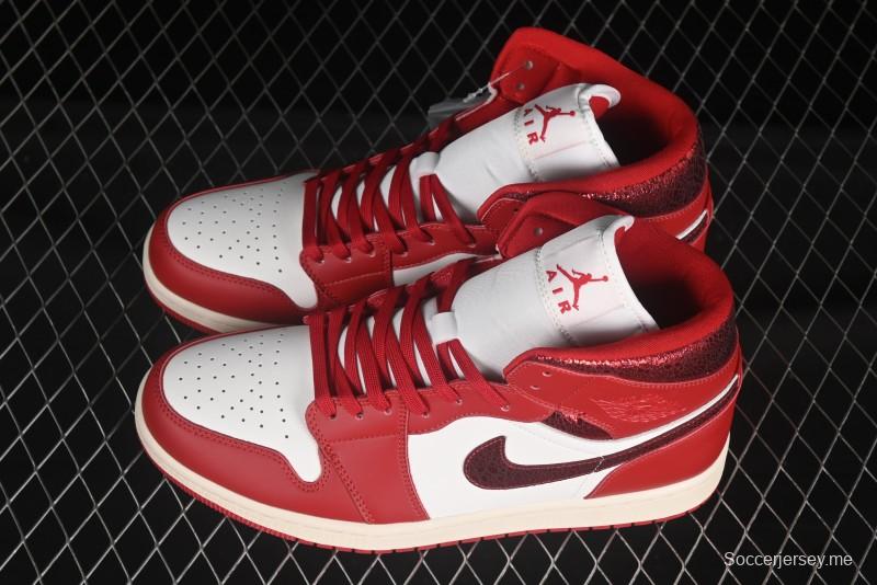 حذاء نايك اير جوردان 1 ميد AJ1 من نايك اير جوردان 1 ميد AJ1 الصين أحمر متوسط الكاجوال - HJ9337-106