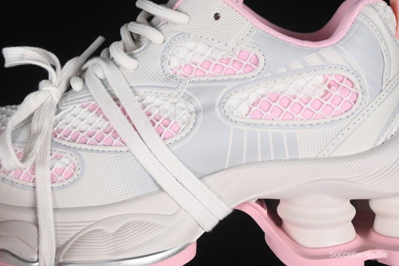 حذاء رياضي بأربطة بيضاء مجوفة بأربطة مجوفة من GG-CC Starry Sky باللون الأبيض مع زيادة ارتفاع 5 سم - G25U9778