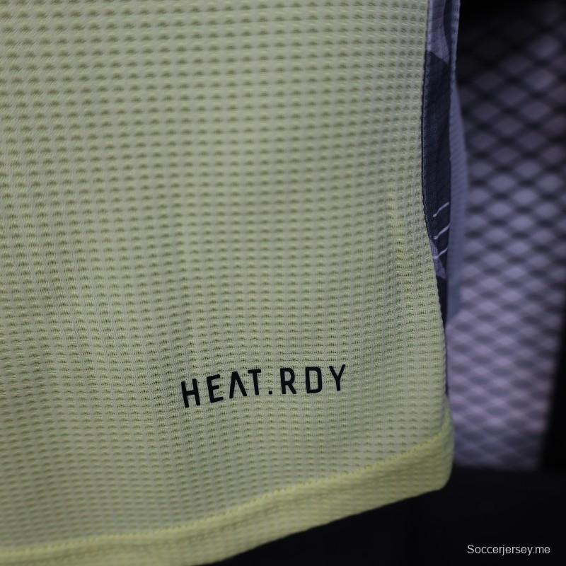 إصدار اللاعب 2025 قميص الجزائر أصفر فاتح بتصميم أديداس 2025