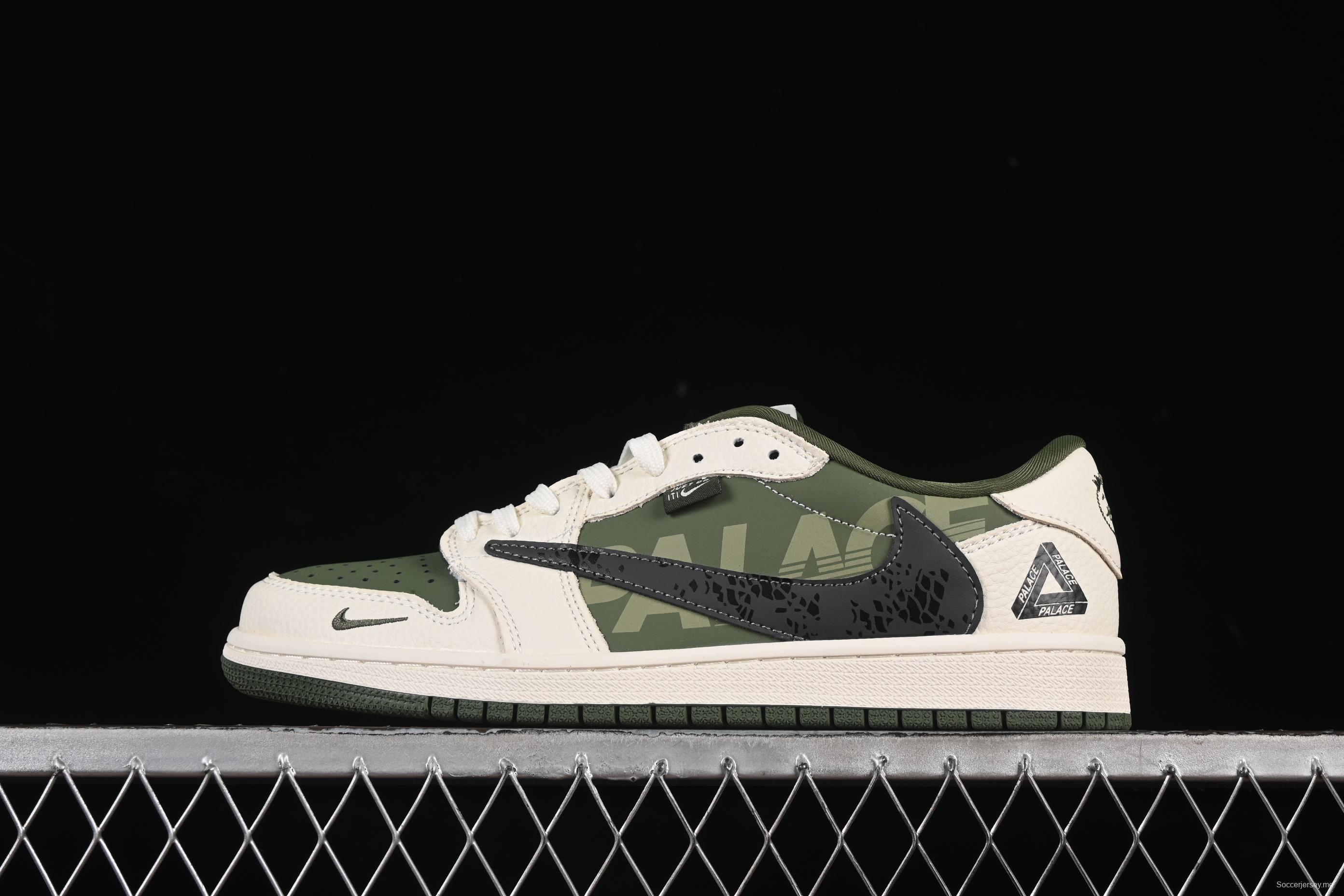 حذاء نايك ترافيس سكوت x Fragment Design x Air Jordan 1 Low OG SP AJ1 PALACE Collaboration منخفض الكاجوال من نايك - XS2024-030