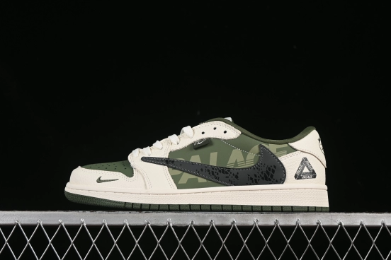 حذاء نايك ترافيس سكوت x Fragment Design x Air Jordan 1 Low OG SP AJ1 PALACE Collaboration منخفض الكاجوال من نايك - XS2024-030