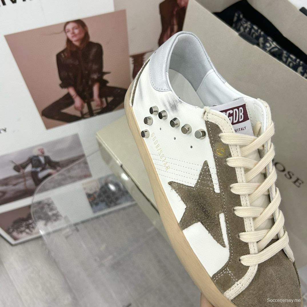 2025 Women GGDB White Beige Suede Leather Sneakers MJ00260