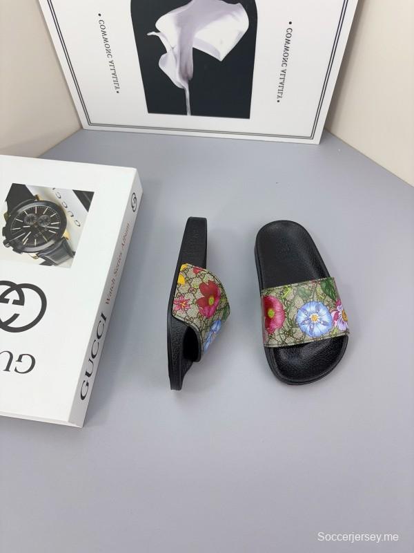 2025 Slippers Gucci Multicolor Canvas Slippers