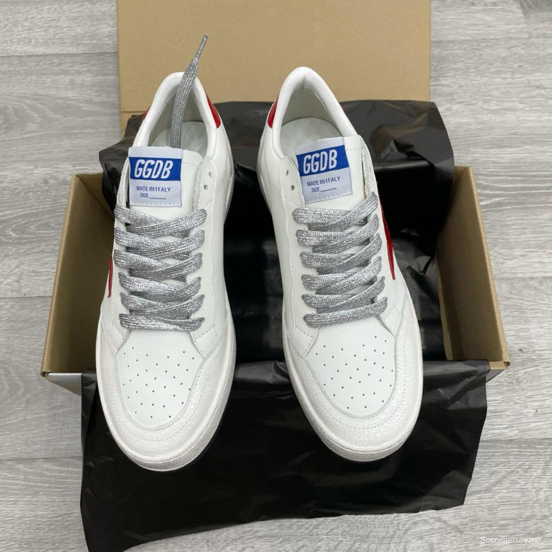 2024 Unisex GGDB White Red Leather Sneakers MJ00260
