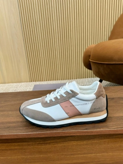 2025 Unisex TOM FORD White Brown Suede Leather Sneakers LY00360(F)/LY00370(M)