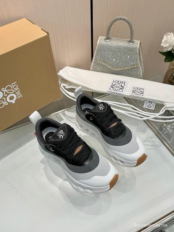 2025 Women Loewe Black White Mesh Sneakers