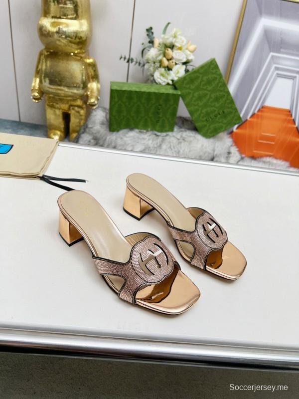 2025 Gucci Beige Leather Slippers MJ00190
