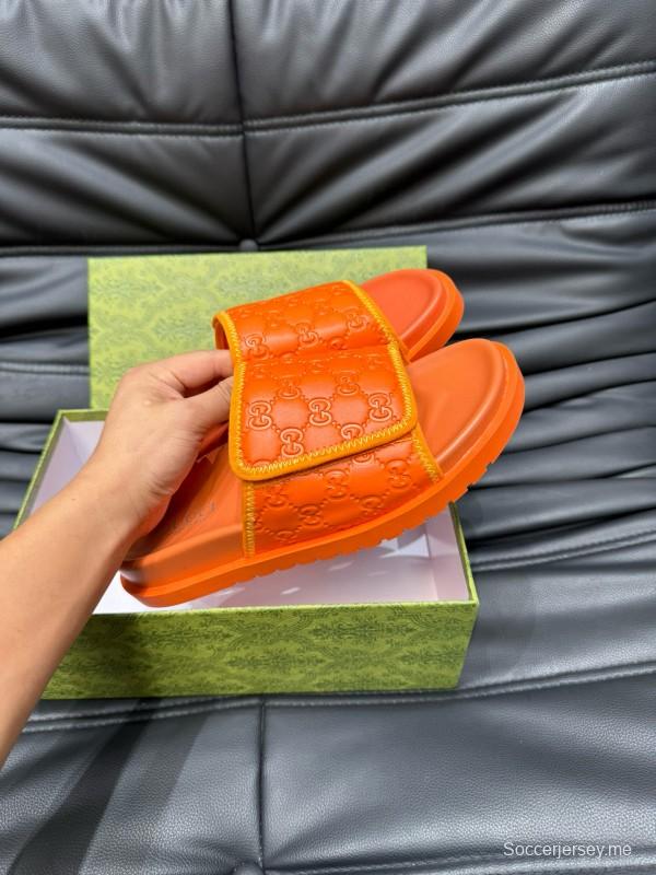 2024 Gucci Orange Synthetic Slippers MJ00200