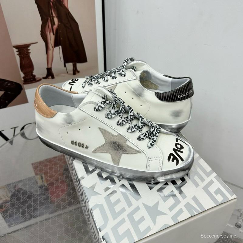 2025 Unisex GGDB White Beige Grey Leather Sneakers SUPER STAR