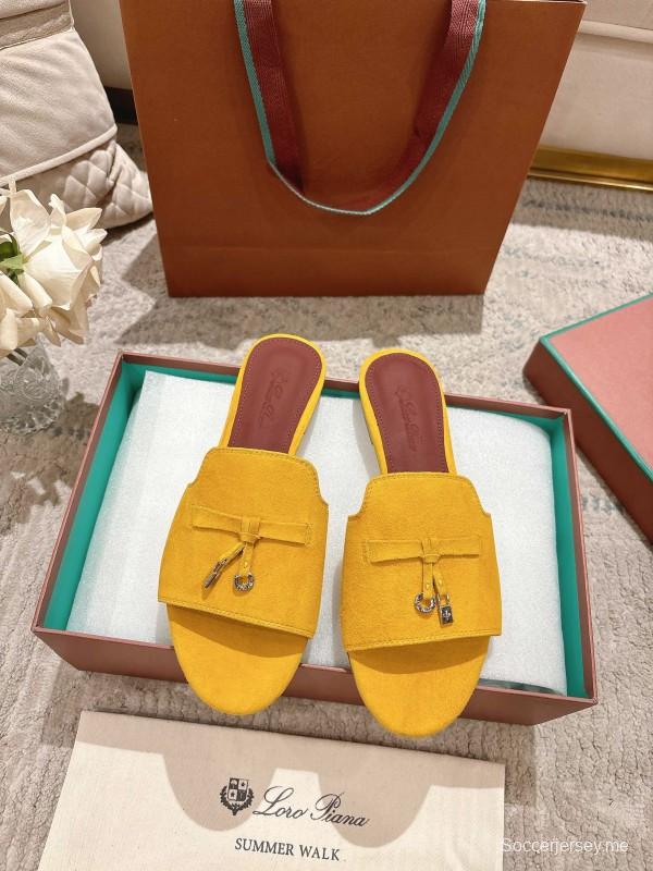 2025 Women LP Yellow Suede Slippers LY00000