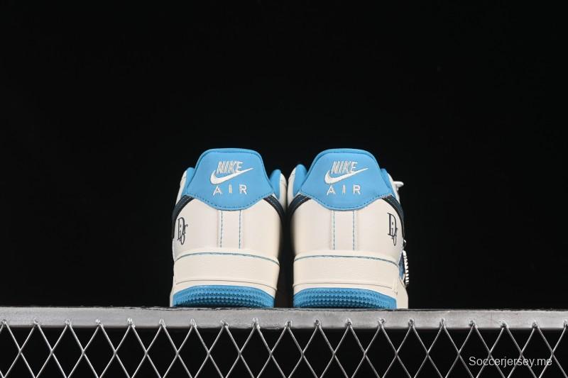 حذاء نايك اير فورس 1 '07 منخفض بالتعاون مع ديور حذاء رياضي كاجوال أزرق حجري منخفض - KK1988-088