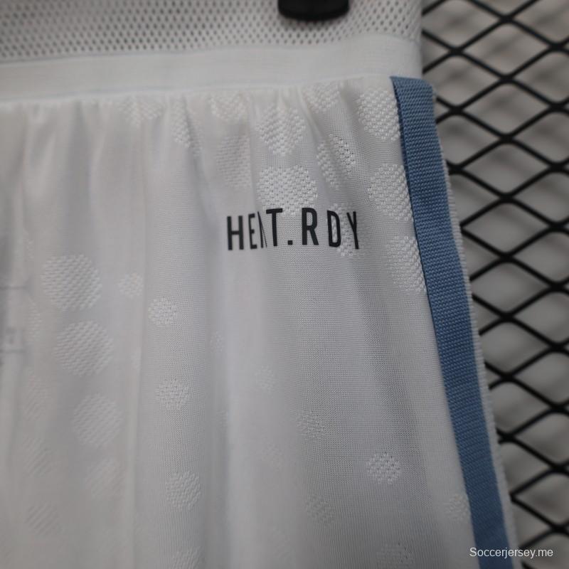 نسخة اللاعب 2025 شورت أرجنتيني أبيض قصير 2025