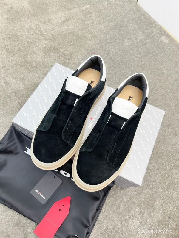 2025 Men Kiton Apricot Calf Suede Slip-On Casual Shoes AS00320