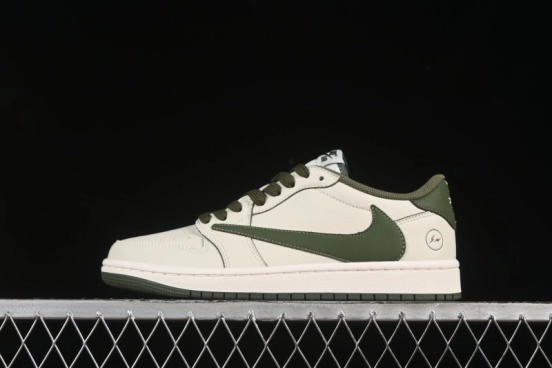 حذاء نايك ترافيس سكوت x Fragment Design x Air Jordan 1 Low OG SP AJ1 ذو الرقبة المنخفضة الكاجوال - LK1099-063