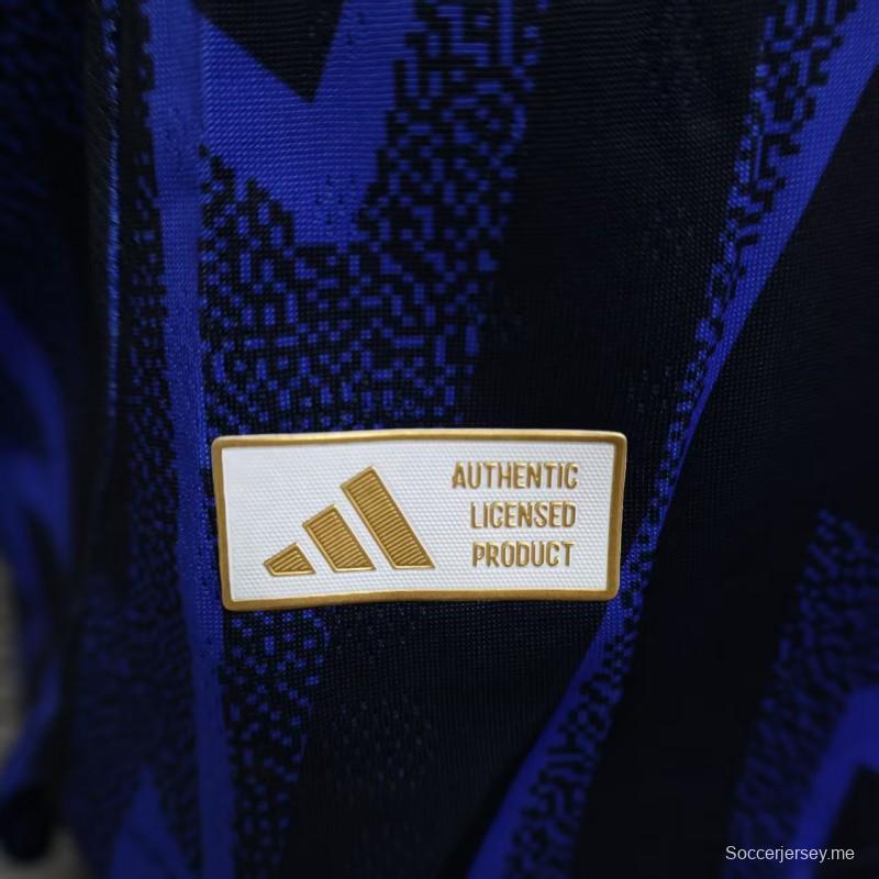 إصدار اللاعب 25/26 قميص أرسنال الثالث أزرق بنمط البرق الهندسي