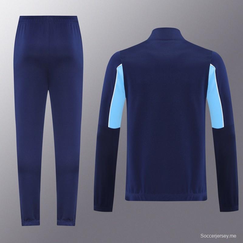 25/26 Manchester City Blue/Navy Full Zipper Jacket +Long Pants