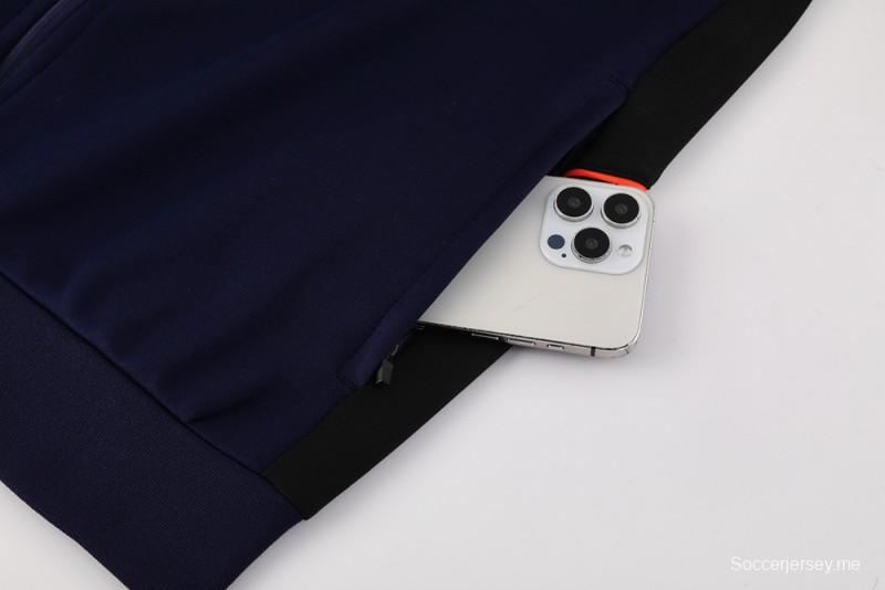 2025 سترة بسحاب كامل باللون الكحلي من نايك 2025 + بنطلون طويل