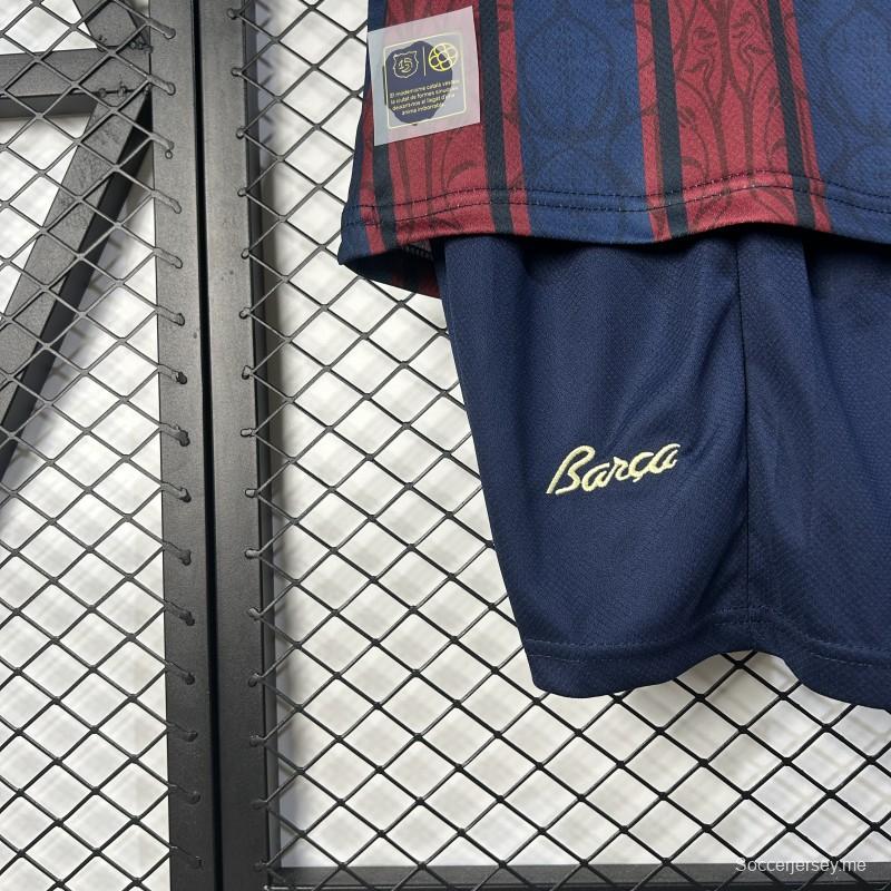 25/26 قميص بولو بأكمام طويلة بأكمام طويلة مودرن مودرن برشلونة للأطفال