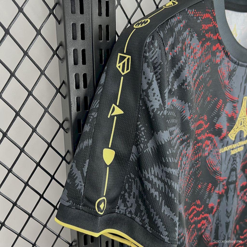 2025/26 باريس سان جيرمان (CAMPEONES DE EUROPA) قميص رمادي