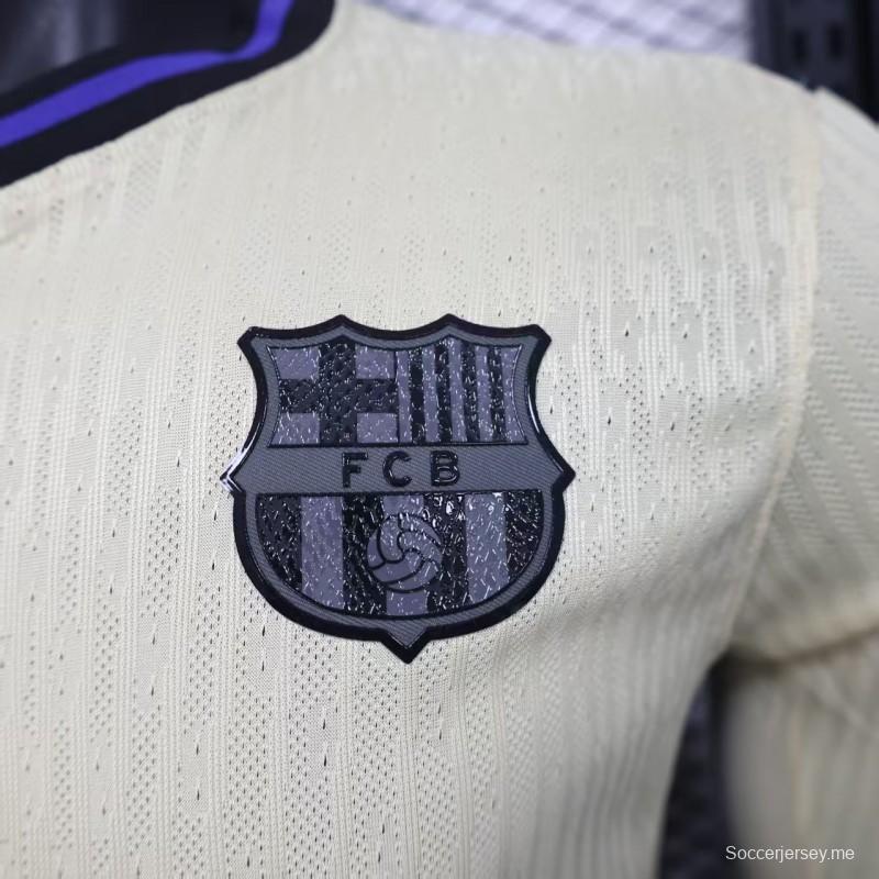 نسخة اللاعب 25/26 قميص بأكمام طويلة الأكمام من برشلونة Away 25/26