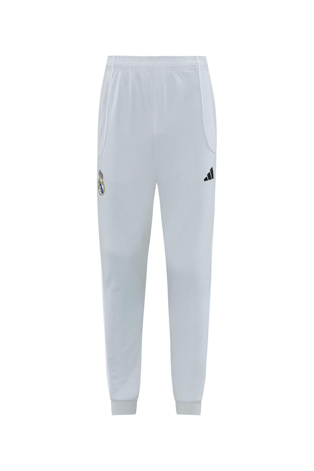 25/26 جاكيت هودي ريال مدريد بغطاء رأس كامل بسحاب + بنطلون طويل